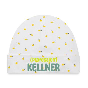 kellner - Baby Premium Organic Mütze - Weiß/Zitronengelb - Vorne
