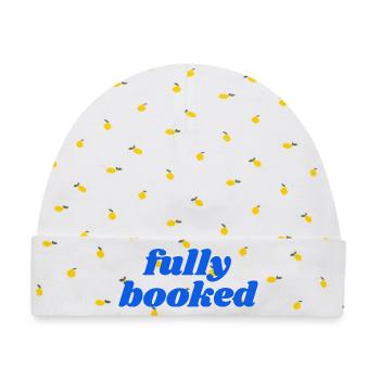 fully booked - Baby Premium Organic Mütze - Weiß/Zitronengelb - Vorne