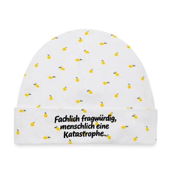 Fachlich fragwürdig, menschlich eine Katastrophe. - Baby Premium Organic Mütze - Weiß/Zitronengelb - Vorne