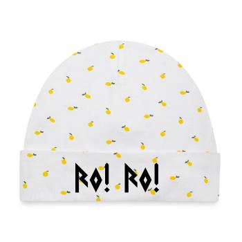 Ruhe! Ruhe! – Norwegischer Wikinger - Baby Premium Organic Mütze - Weiß/Zitronengelb - Vorne