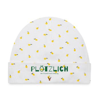 Plötzlich Weihnachtsstimmung – Weihnachtsdesign - Baby Premium Organic Mütze - Weiß/Zitronengelb - Vorne