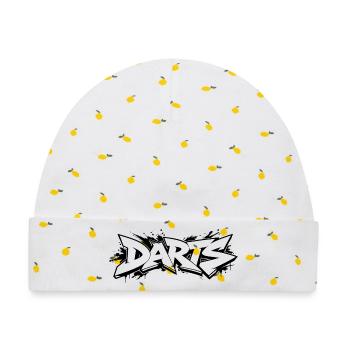 DARTS - Graffiti - Baby Premium Organic Mütze - Weiß/Zitronengelb - Vorne
