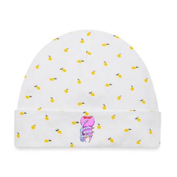Sweet Tooth - Baby Premium Organic Mütze - Weiß/Zitronengelb - Vorne
