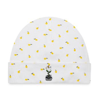 Grow in the Dark – Pixel-Art-Design - Baby Premium Organic Mütze - Weiß/Zitronengelb - Vorne