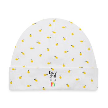 Buy the dip - Für alle Finance Bros - Baby Premium Organic Mütze - Weiß/Zitronengelb - Vorne