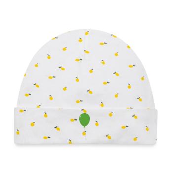 Ballon - Baby Premium Organic Mütze - Weiß/Zitronengelb - Vorne