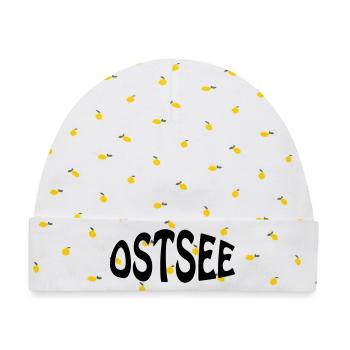 Ostsee - Baby Premium Organic Mütze - Weiß/Zitronengelb - Vorne
