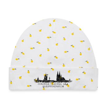 Colonia Claudia Ara Agrippinensium Köln Skyline - Baby Premium Organic Mütze - Weiß/Zitronengelb - Vorne