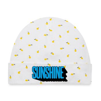 Sunshine - Baby Premium Organic Mütze - Weiß/Zitronengelb - Vorne