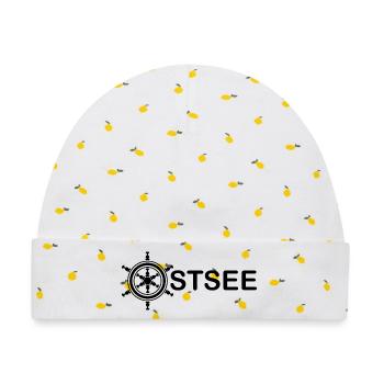 ostsee seemann steuermann kaptän symbol Anker - Baby Premium Organic Mütze - Weiß/Zitronengelb - Vorne