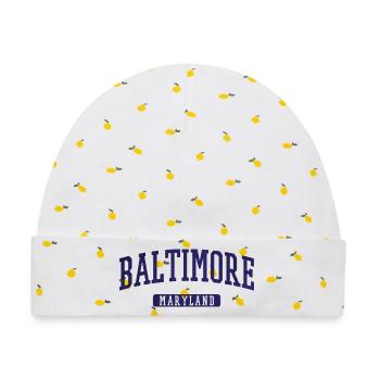 Baltimore Maryland Vintage Arc Print - Baby Premium Organic Mütze - Weiß/Zitronengelb - Vorne