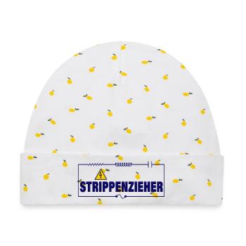 STRIPPENZIEHER - Baby Premium Organic Mütze - Weiß/Zitronengelb - Vorne