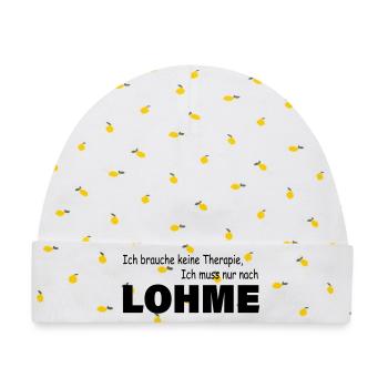 Therapie LOHME - Baby Premium Organic Mütze - Weiß/Zitronengelb - Vorne