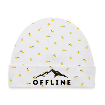 OFFLINE BERGE - Baby Premium Organic Mütze - Weiß/Zitronengelb - Vorne