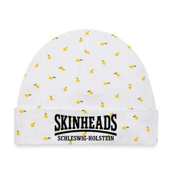 Skinheads - Schleswig-Holstein - Baby Premium Organic Mütze - Weiß/Zitronengelb - Vorne