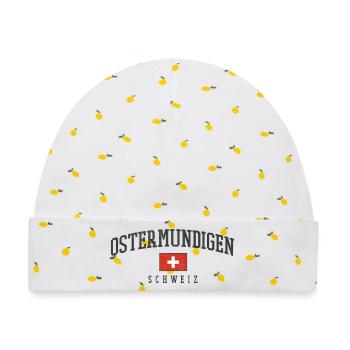 Ostermundigen Schweiz Emblem - Baby Premium Organic Mütze - Weiß/Zitronengelb - Vorne