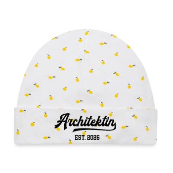 Architektin Architektur Studentin Abschluss 2026 - Baby Premium Organic Mütze - Weiß/Zitronengelb - Vorne