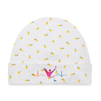 Boulderer Herzschlag Boulder Bouldern - Baby Premium Organic Mütze - Weiß/Zitronengelb - Vorne