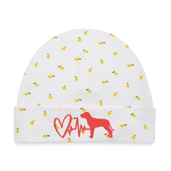 Redbone Coonhound - Baby Premium Organic Mütze - Weiß/Zitronengelb - Vorne