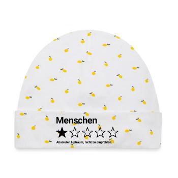 1-Stern-Bewertung auf Menschen - Baby Premium Organic Mütze - Weiß/Zitronengelb - Vorne