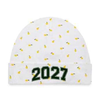 2027 - Baby Premium Organic Mütze - Weiß/Zitronengelb - Vorne