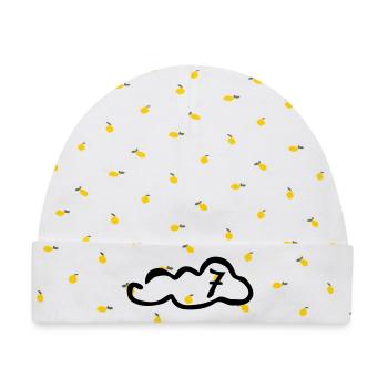 Wolke 7 - Baby Premium Organic Mütze - Weiß/Zitronengelb - Vorne
