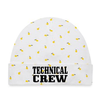 Technische Crew 1 - Baby Premium Organic Mütze - Weiß/Zitronengelb - Vorne