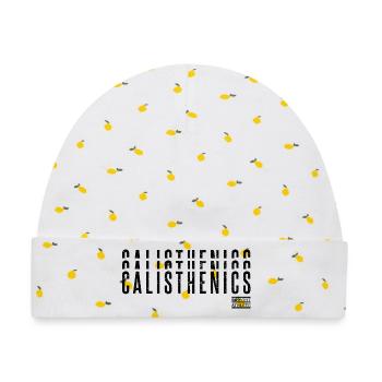 Calisthenics – Bodyweight Athlete - Baby Premium Organic Mütze - Weiß/Zitronengelb - Vorne