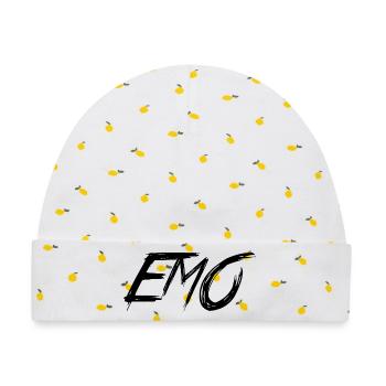 EMO - Baby Premium Organic Mütze - Weiß/Zitronengelb - Vorne