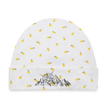 Berge im Freien wilde Natur - Baby Premium Organic Mütze - Weiß/Zitronengelb - Vorne