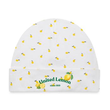 United Lemon  - Baby Premium Organic Mütze - Weiß/Zitronengelb - Vorne