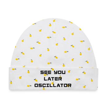 SEE YOU LATER OSCILLATOR - Baby Premium Organic Mütze - Weiß/Zitronengelb - Vorne