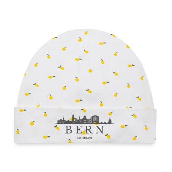 Bern, Schweiz, Berner Skyline - Baby Premium Organic Mütze - Weiß/Zitronengelb - Vorne