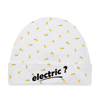 Elektrische Autos - Baby Premium Organic Mütze - Weiß/Zitronengelb - Vorne