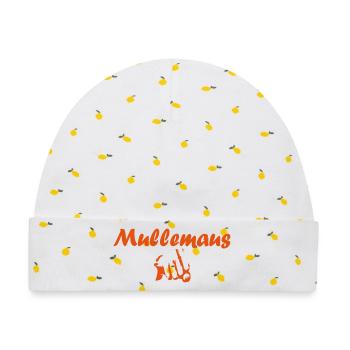 Mullemaus Spruch Spitzname Kosename Geschenk - Baby Premium Organic Mütze - Weiß/Zitronengelb - Vorne