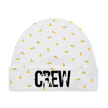 crew - Baby Premium Organic Mütze - Weiß/Zitronengelb - Vorne