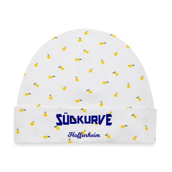 Südkurve Hoffenheim - Baby Premium Organic Mütze - Weiß/Zitronengelb - Vorne