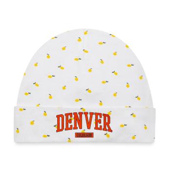 Denver Colorado Arch Emblem - Baby Premium Organic Mütze - Weiß/Zitronengelb - Vorne