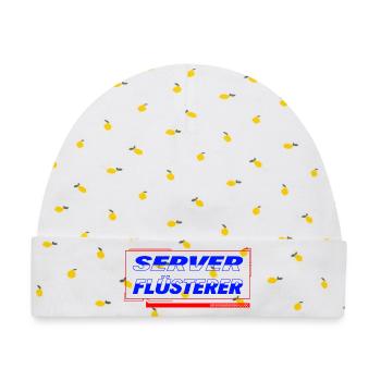 Server Flüsterer - Baby Premium Organic Mütze - Weiß/Zitronengelb - Vorne