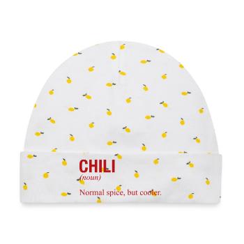 CHILI - Baby Premium Organic Mütze - Weiß/Zitronengelb - Vorne