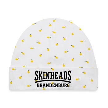 Skinheads - Brandenburg - Baby Premium Organic Mütze - Weiß/Zitronengelb - Vorne