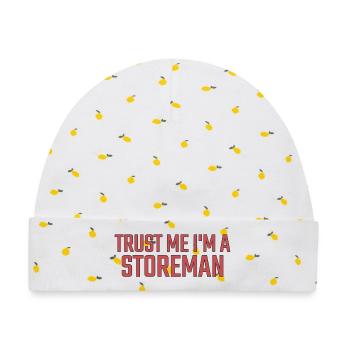 Storeman Trust Me - Baby Premium Organic Mütze - Weiß/Zitronengelb - Vorne