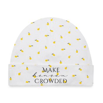 Make Heaven Crowded Glaube Design - Baby Premium Organic Mütze - Weiß/Zitronengelb - Vorne