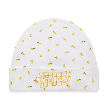 Anthony - Baby Premium Organic Mütze - Weiß/Zitronengelb - Vorne