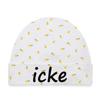 ICKE - Baby Premium Organic Mütze - Weiß/Zitronengelb - Vorne