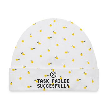 Task Failed Successfully IT Paradoxon - Baby Premium Organic Mütze - Weiß/Zitronengelb - Vorne