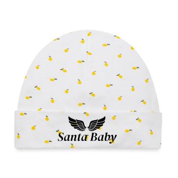 Design-Datei fehlt - Baby Premium Organic Mütze - Weiß/Zitronengelb - Vorne