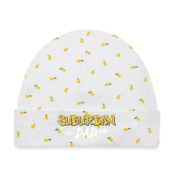 Suburban Dad, Yellow Graffiti Art - Baby Premium Organic Mütze - Weiß/Zitronengelb - Vorne