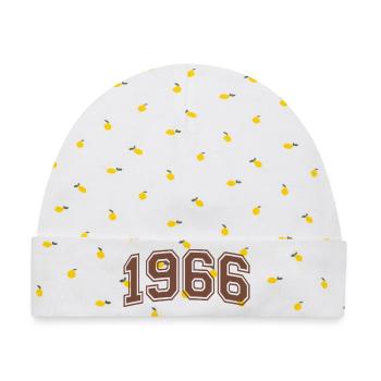 Retro Adventure 60 Jahre Sixties Geschenk 1966 - Baby Premium Organic Mütze - Weiß/Zitronengelb - Vorne