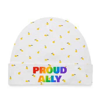 LGBTQ-Verbündeter - Baby Premium Organic Mütze - Weiß/Zitronengelb - Vorne